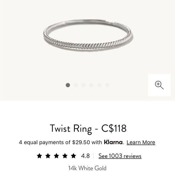 Mejuri 14 White Gold Stacker Rings - Bundle - Picture 6 of 6